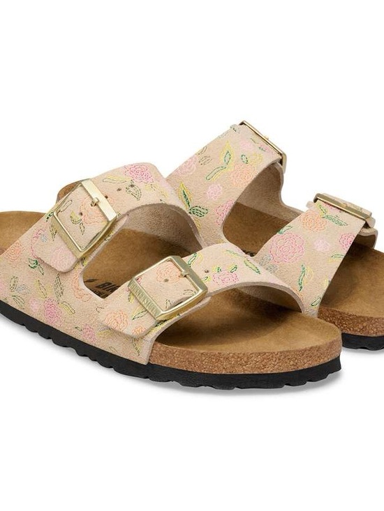 Birkenstock Shoes - BIRKENSTOCK ARIZONA SUEDE LEATHER FLOWER PRINT NEW SIZE 40 EU